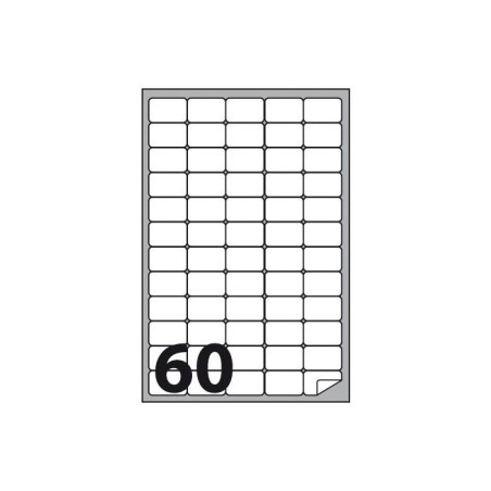 Etichette multifunzione - conf. 100 fogli - f.to 37,5x23,5 mm - angoli arrotondati con margine - etichette per foglio 60