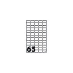 Etichette multifunzione - conf. 100 fogli - f.to 38,1x21,2 mm - angoli arrotondati con margine - etichette per foglio 65