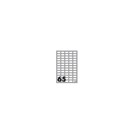 Etichette multifunzione - conf. 100 fogli - f.to 38,1x21,2 mm - angoli arrotondati con margine - etichette per foglio 65