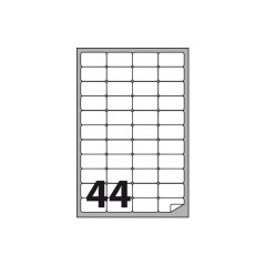 Etichette multifunzione - conf. 100 fogli - conf. 100 folgi - f.to 47,5x25,5 mm - angoli arrotondati - Et. per foglio 44