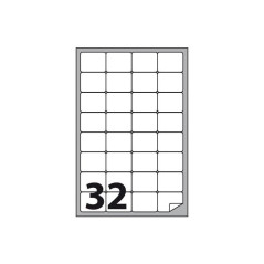 Etichette multifunzione - conf. 100 fogli - f.to 47,5x35 mm- angoli arrotondati con margine - n. etichette per foglio 32