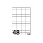 Etichette multifunzione - conf. 100 fogli - f.to 52,5x25 mm - angoli vivi senza margine - n. etichette per foglio 48