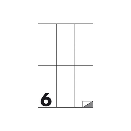Etichette multifunzione - conf. 100 fogli - f.to 70x148 mm - angoli vivi senza margine - n. etichette per foglio 6