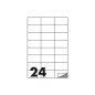 Etichette multifunzione - conf. 100 fogli - f.to 70x37 mm - angoli vivi senza margine - n. etichette per foglio 24
