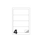 Etichette multifunzione - conf. 100 fogli - f.to 190x61 mm - angoli arrotondati con margine - n. etichette per foglio 4