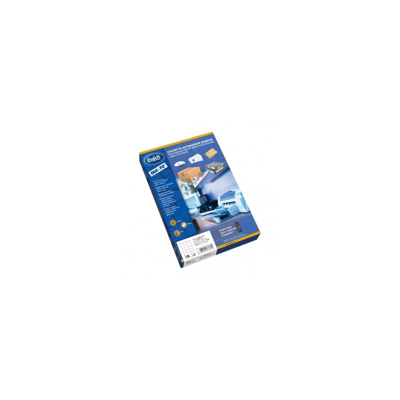 Etichette multifunzione - conf. 100 fogli - f.to 99,1x38,1 mm - angoli arrotondati con margine - etichette per foglio 14