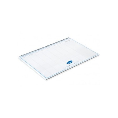 Blocco da tavolo settimanale - data libera - 50x35 cm - domenica intera - con spirale