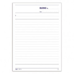 Blocco buoni generici - Blocco 50/50 fogli autoricalcante - 21,5x14,8 cm