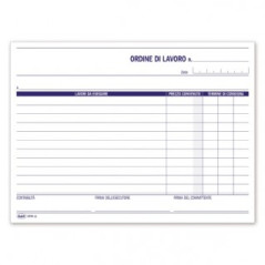 Ordini di lavorazione (descrizione, prezzo, termine di consegna) Blocco 100 fogli - 14,8x21,5 cm