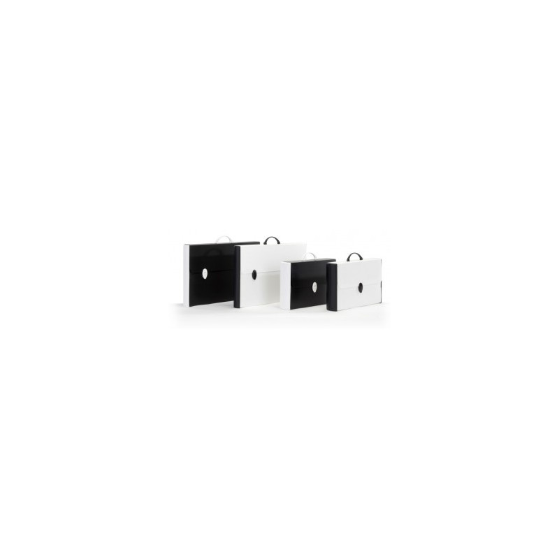 Valigetta portadisegni Black White - polionda - dorso rigido - 28x43 cm - dorso 8,5 cm - colori assortiti