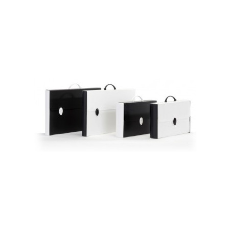 Valigetta portadisegni Black White - polionda - dorso rigido - 28x43 cm - dorso 8,5 cm - colori assortiti