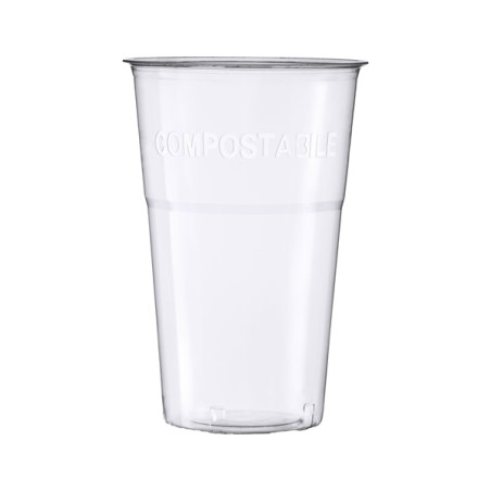 Conf 20 Bicchieri birra in PLA 390ml trasparenti Dopla