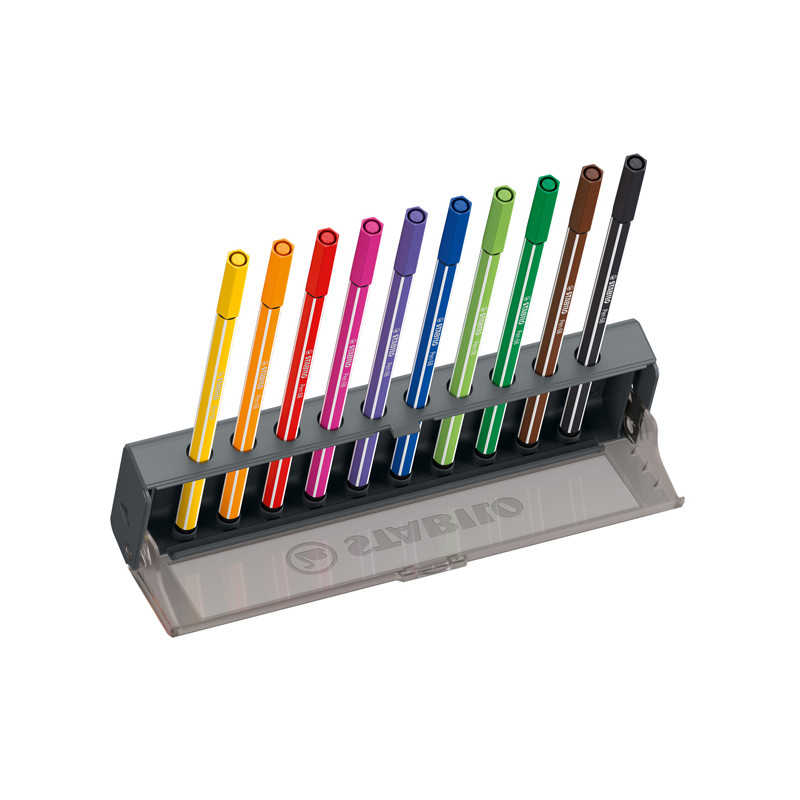 Click set 10 pennarelli Stabilo Pen 68 - Colori Assortiti