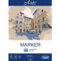 Blocco Marker linea ARTS - collato - Formato 21x29,7 cm - extra liscio - 50 fogli da 70 g