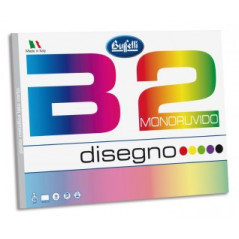 Album da disegno B2 Colore - punto metallico - 24x33 cm - monoruvido - 10 fogli - 128 g - colori assortiti