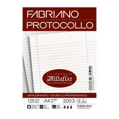 Confezione 200 Foglio protocollo Pesante - A4 - uso bollo - 125 gr