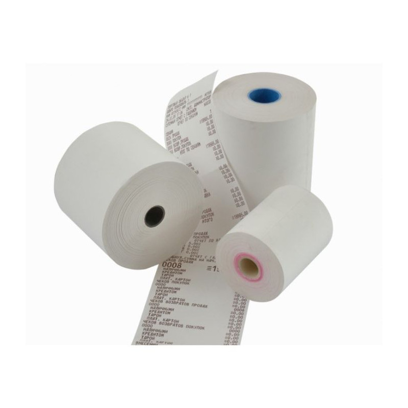 Rotoli pos in carta termica 57 mm x 30 m x 12 mm - 55 g - SENZA BISFENOLI