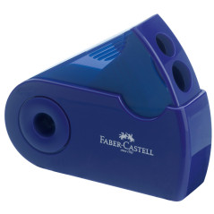 Temperamatite Sleeve con contenitore - 2 fori - con serbatoio - 70x34x20mm - rosso e blu assortiti