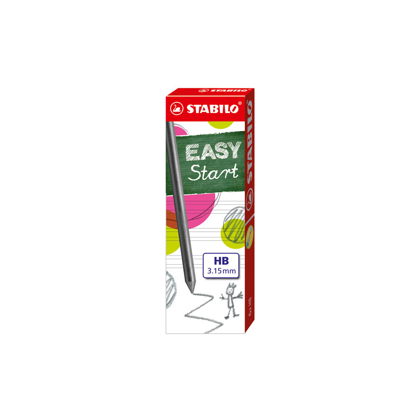 Mine Easystart - mina 3,15mm - gradazione HB  - astuccio 6 mine