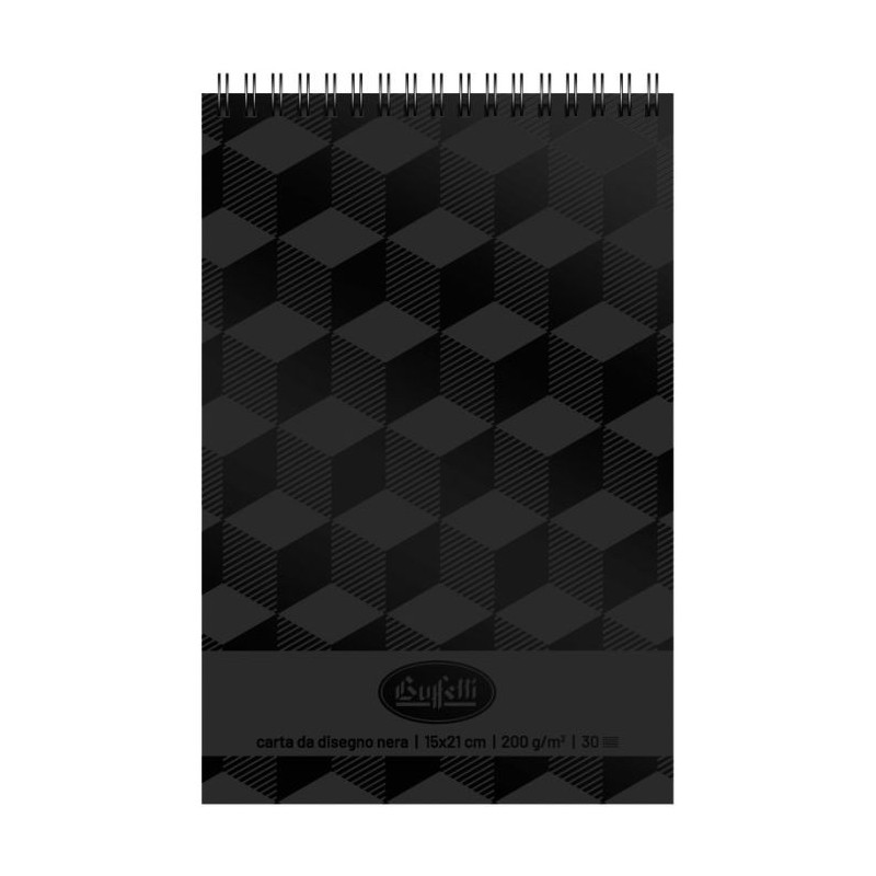 BLOCCO SPIRALE BLACK 15X21 30FG - 320G