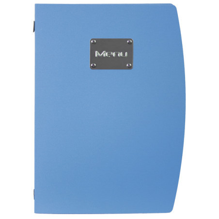 Porta Menu' A4-24x34cm Blu Rio con 1 Inserto Doppio