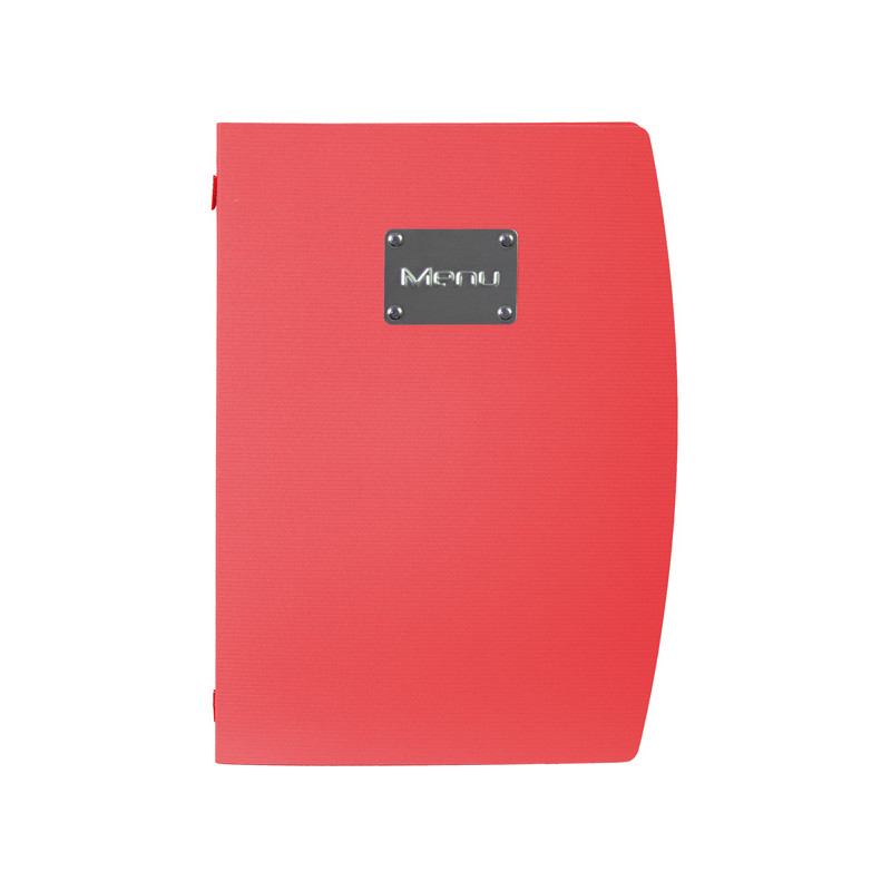 Porta Menu' A4-24x34cm Rosso Rio con 1 Inserto Doppio