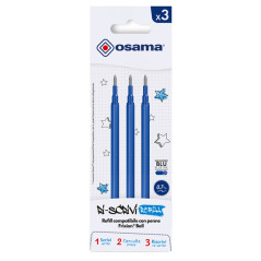 Confezione 3 refill Per Penne gel RiSCRIVI cancellabile - Punta 0,7mm