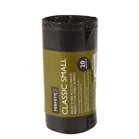20 Sacchi Rifiuti 50x60cm-30lt 10 micron Nero Classic