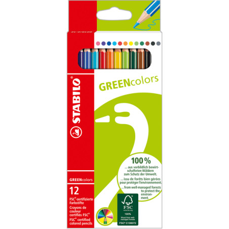 Pastelli colorati Green Colours - diametro mina 2,5 mm - colori assortiti