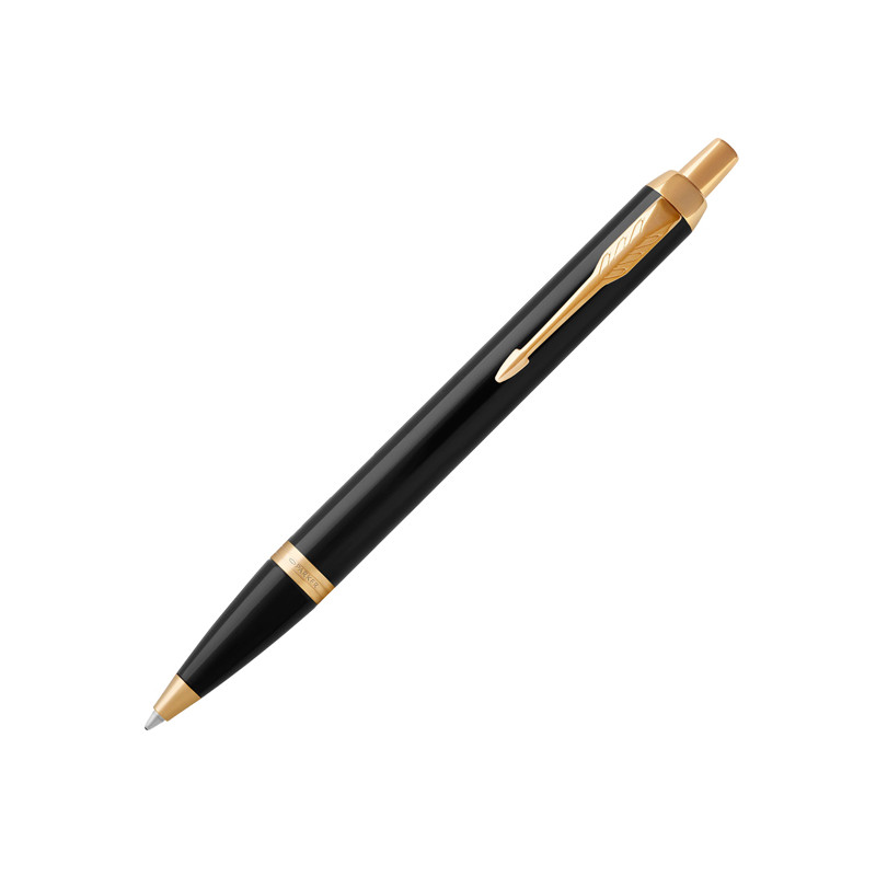 Penna a sfera IM Black GT - Finitura lucida nero laccato / Oro