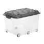 Contenitore Compact con ruote 57 litri con Coperchio nero
