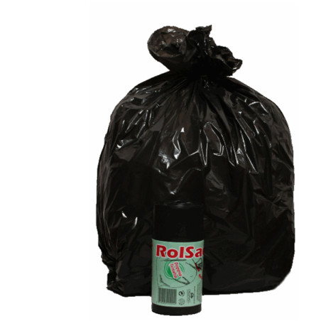 20 Sacchi neri 50x60cm 30Lt 16 micron Rolsac