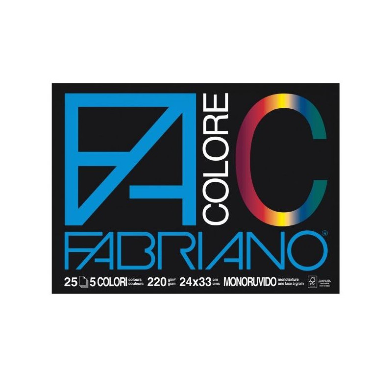 Album da disegno Fabriano Arcobaleno - 24x33 cm - 10 fogli - 140 g