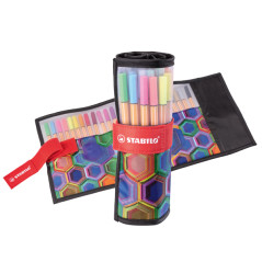 Pennarello Arty Line Point 88 - punta in fibra - colori assortiti - Rollerset 25 pezzi