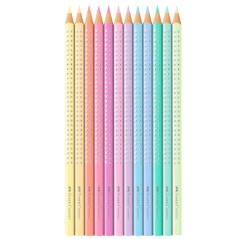 Astuccio in metallo 12 matite colorate Sparkle Pastel - Colori assortitei
