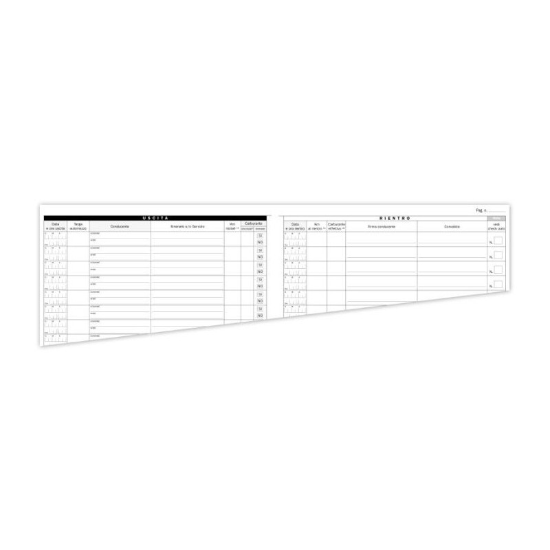 Registro Giornale del conducente (con spazi per check auto) - 18 pagine