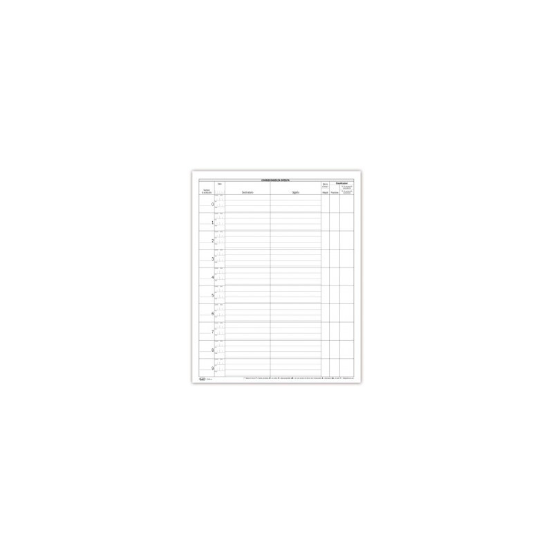 Registro Corrispondenza in partenza - 96 pagine - 31x24,5 cm
