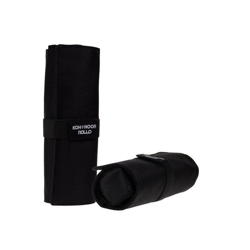 Astuccio arrotolabile Roller - con astuccio zip interno - 24 scomparti - 7,5 x 21,5 cm - tessuto