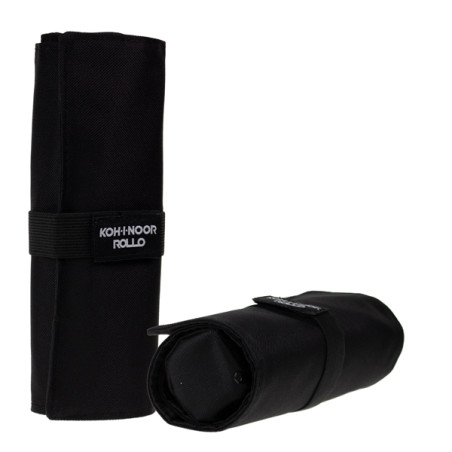 Astuccio arrotolabile Roller - con astuccio zip interno - 24 scomparti - 7,5 x 21,5 cm - tessuto