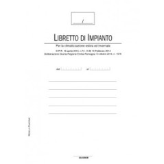 Registro Libretto di impianto per la climatizzazione estiva e invernale Regione Emilia Romagna - 48 pagg. - 29,7x21 cm