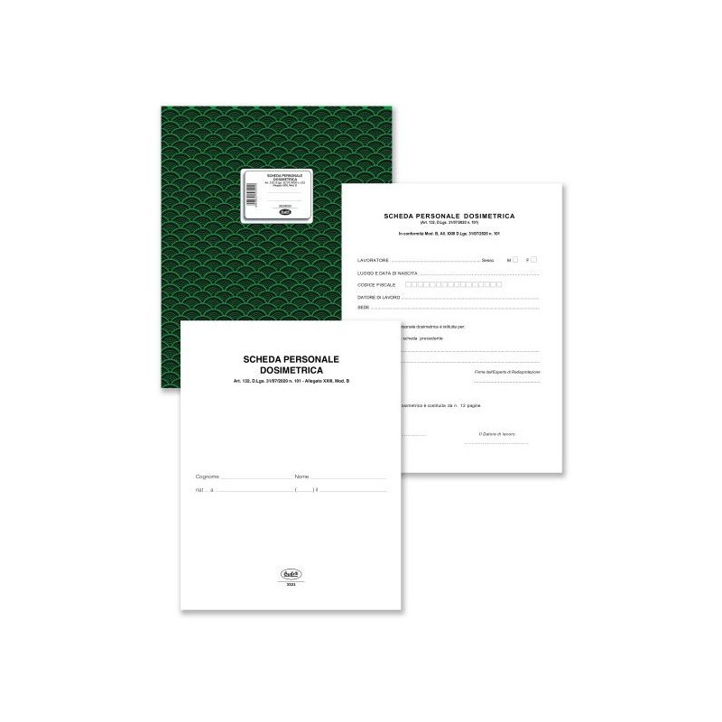 Registro Scheda Personale Dosimetrica (mod. B) - 12 pagine