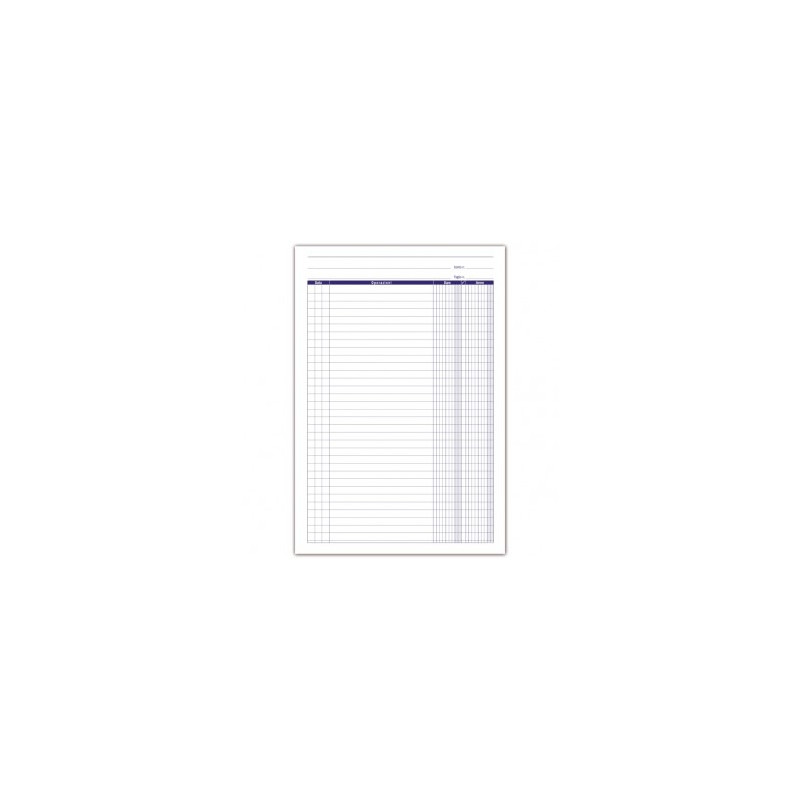 Foglio Mobile Dare/ Avere - 4 fori per archiviazione - 29,7x21 cm
