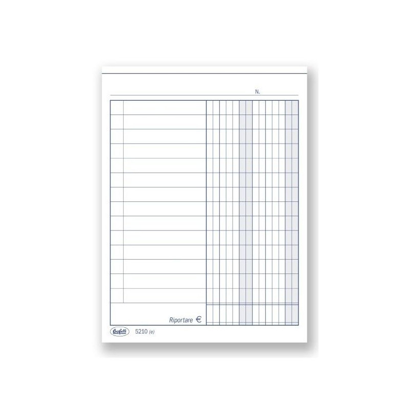 Scheda a 2 colonne - cartoncino da 140 gr. bianco - 10,5x7,8 cm