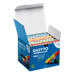 Scatola 100 Gessetti Tondi Giotto - Bianchi o Colorati