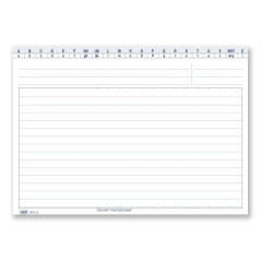 Scheda a righe con punti traccia-colonne e naselli a/z - cartoncino da 200 gr. - 14,8x21 cm