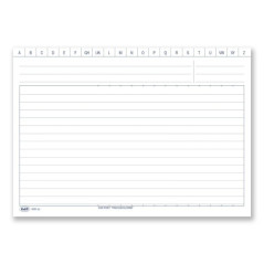 Scheda a righe con punti traccia-colonne e naselli a/z - cartoncino da 140 gr. - 14,8x21 cm