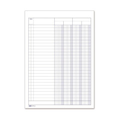 Registro 4 colonne con tracciato su pagina singola - 100 pg