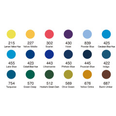 Set 18 demi-godet + pennello brush colori classici DOM