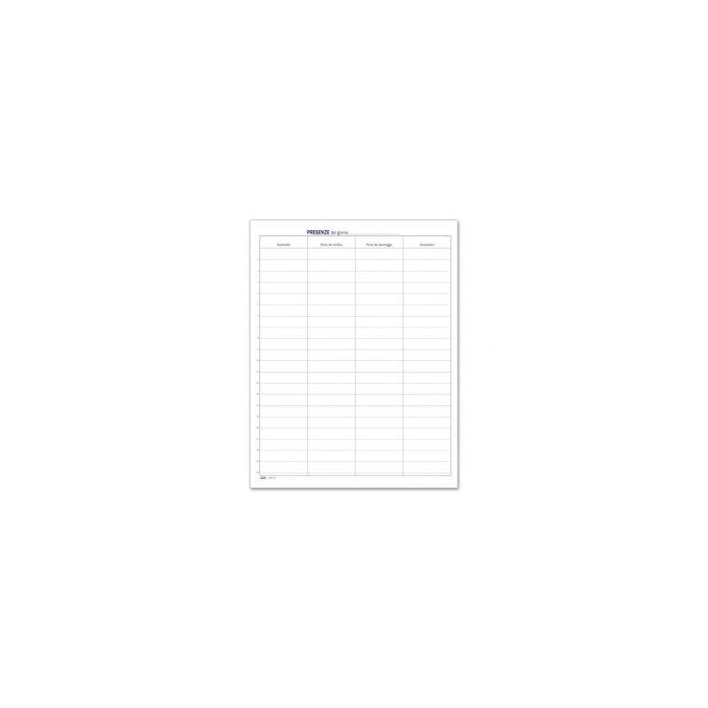 Registro Firme Presenze 49pg 31x24,5 Cm