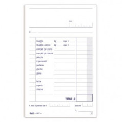 Note per tintoria - Blocco 50/50 fogli autoricalcante - 16,8x10 cm